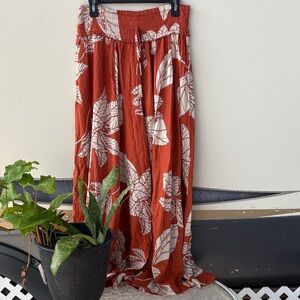 Floral Rust Maxi pants